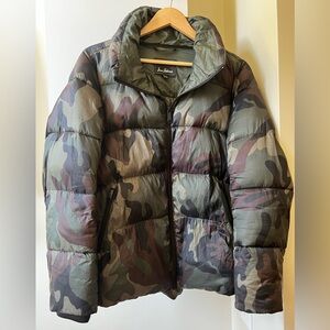 SAM EDELMAN Camo Camouflage Puffer Coat Jacket Army Rugged Streetwear Gorpcore S